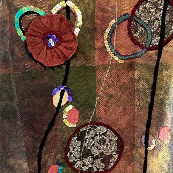 Alex Kim Artisan Embellished Multicolor Women's Jacket L - Picture 4 of 5